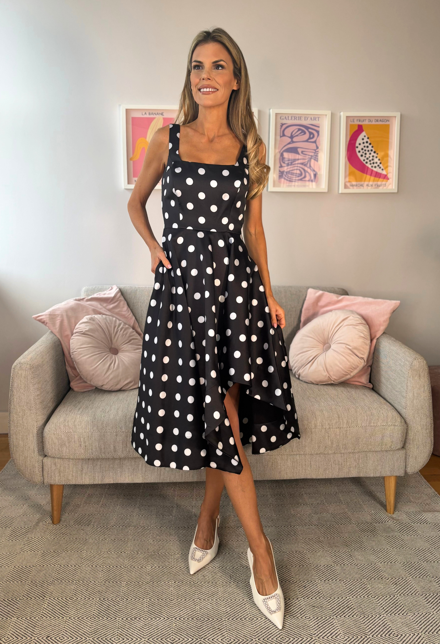 Polka Dot Midi Dress