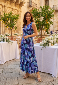 Floral Palm Print Dress