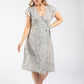 wrap style dress in a shell design