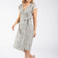 Shell Print Wrap Dress