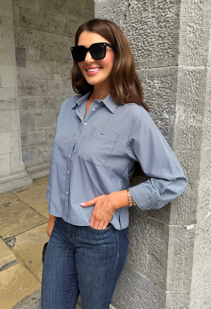 Sally Gingham Boxy Shirt