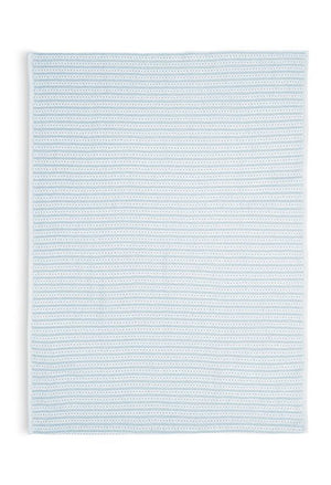COTTON KNITTED BABY BLANKET | BLUE
