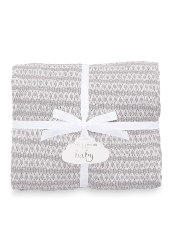 COTTON KNITTED BABY BLANKET |GREY