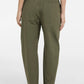 High waist barrel trousers with button detail