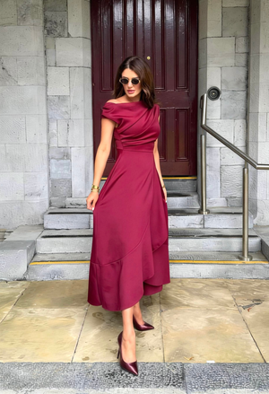 Florie Frill Wrap Maxi Dress
