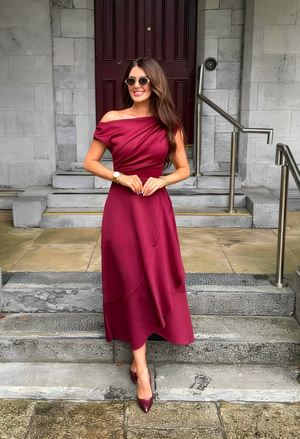 Florie Frill Wrap Maxi Dress