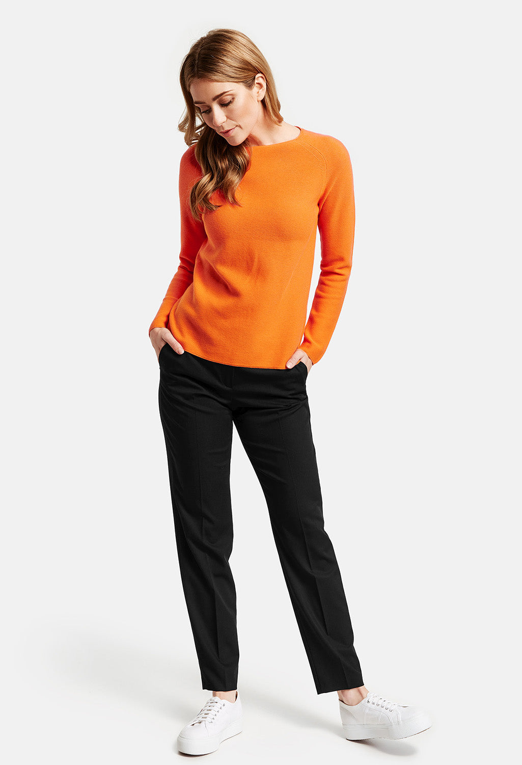 Black Trousers with Pressed Pleats
