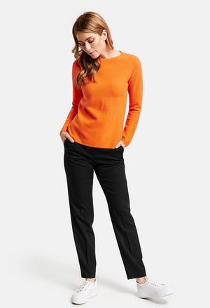 Black Trousers with Pressed Pleats