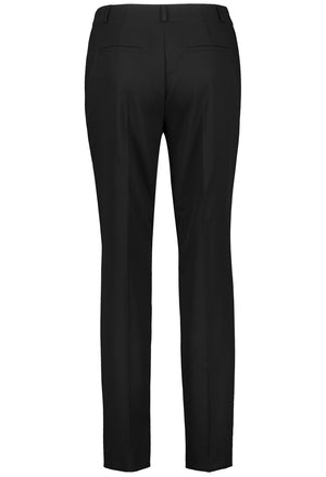 Black Trousers with Pressed Pleats