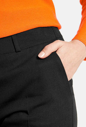 Black Trousers with Pressed Pleats