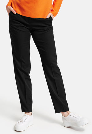 Black Trousers with Pressed Pleats