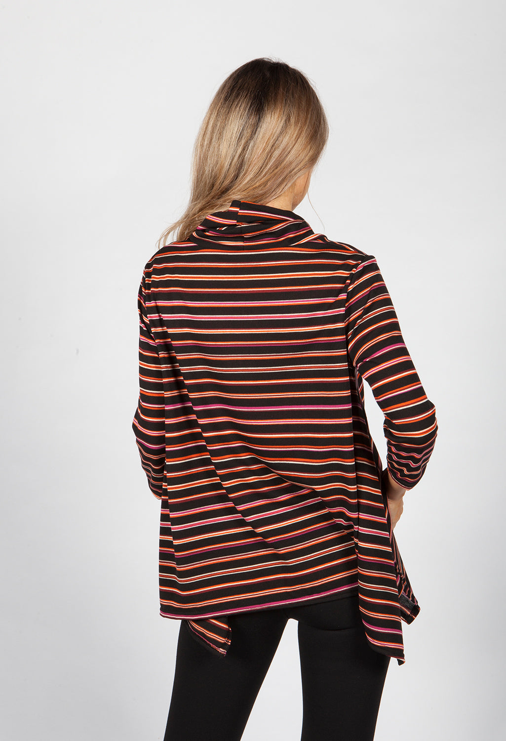 Black and Multi Stripe Tunic
