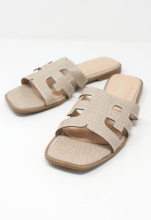 Beige Flat Slide