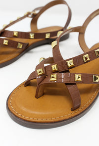 Tan Flat Strap Sandal