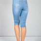 Distressed Crop Denim Jeans