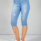 Distressed Crop Denim Jeans