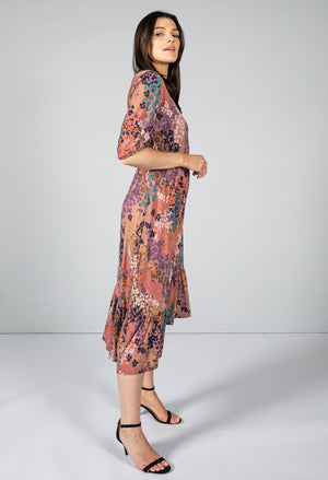 Floral Midi Dress, view 2 – Pamela Scott