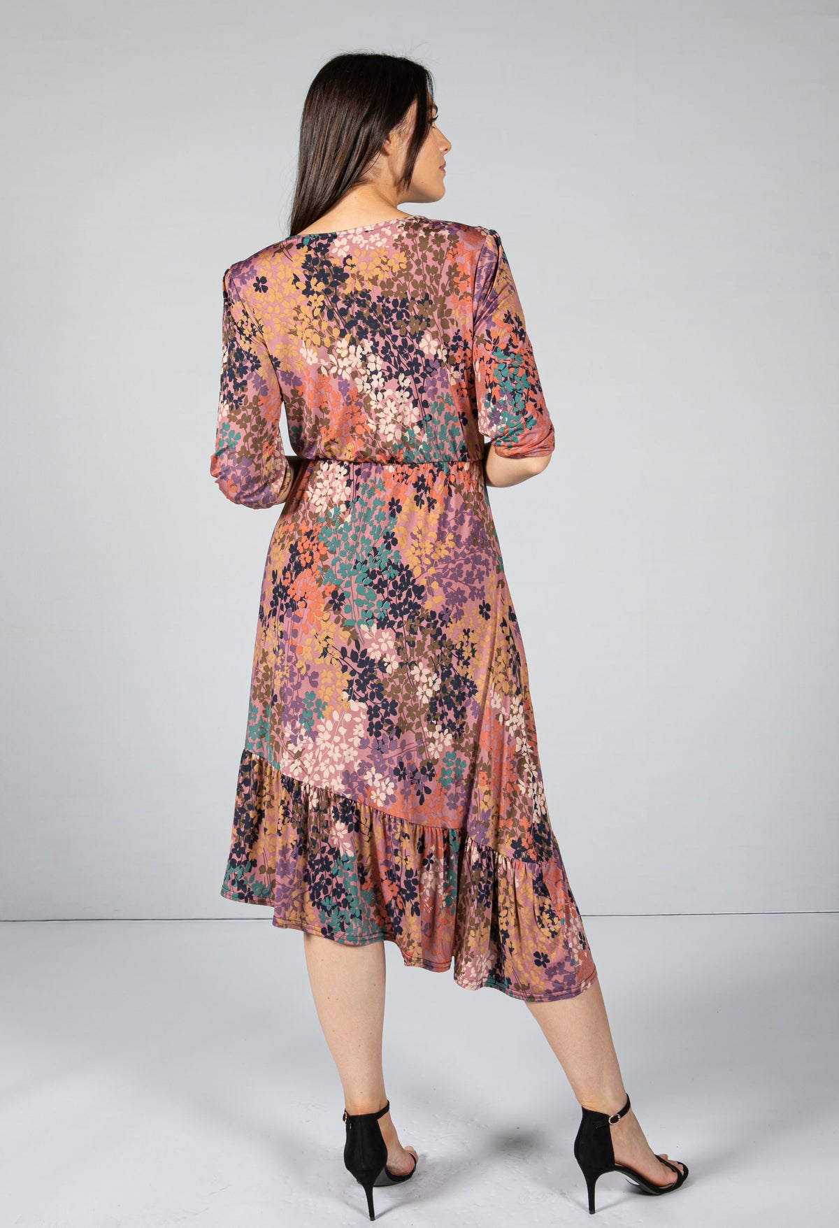 Floral Midi Dress, view 3 – Pamela Scott