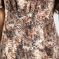 Snake Skin Print Midi Dress