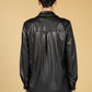 Leatherette Shirt in Black