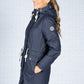 Navy Faux Fur Lined Raincoat