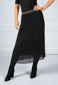 Plisse Skirt with Glittered Waistband