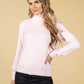 Cashmere Touch Turtleneck Knit In Light Rose