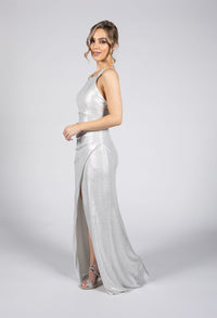 Silver Light Drape Dress