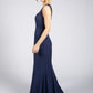 Deep Navy Sweetheart Fitted Gown