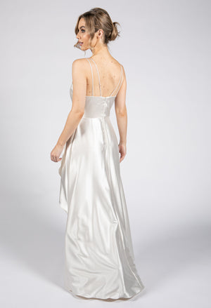 Vanilla Satin Gown
