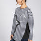 Over Sized Striped Star Top in Navy & Off-White