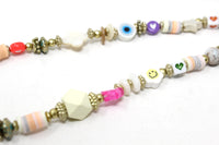 Multicoloured bead phone charm