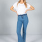 HIGH RISE LOOSE BOOTCUT JEANS WITH BELT
