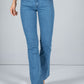 HIGH RISE LOOSE BOOTCUT JEANS WITH BELT