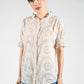 Embroidered Tie Hem Blouse in Toffee Cream