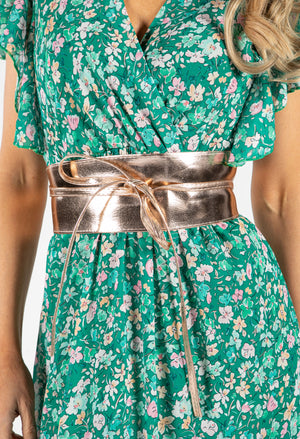 Smooth Faux Leather Obi Belt