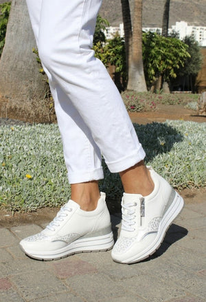 Dara Leopard Wedge Trainer