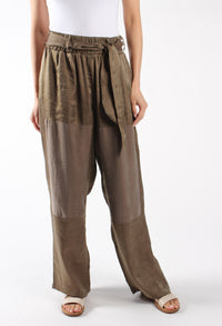 Dark Olive Contrast Trousers