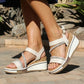 Diamante Strap Wedge Sandal