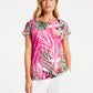 Palm Print Casual T-Shirt