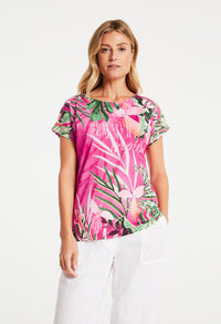 Palm Print Casual T-Shirt