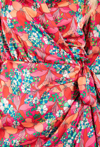 Multicoloured Groovy Print Dress