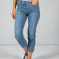 Best4me Five-Pocket Cropped Jeans in Light Denim
