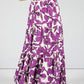 Abstract Leaf Print Skirt