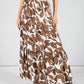 Abstract Leaf Print Skirt