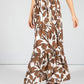 Abstract Leaf Print Skirt