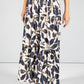 Abstract Leaf Print Skirt