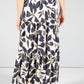 Abstract Leaf Print Skirt