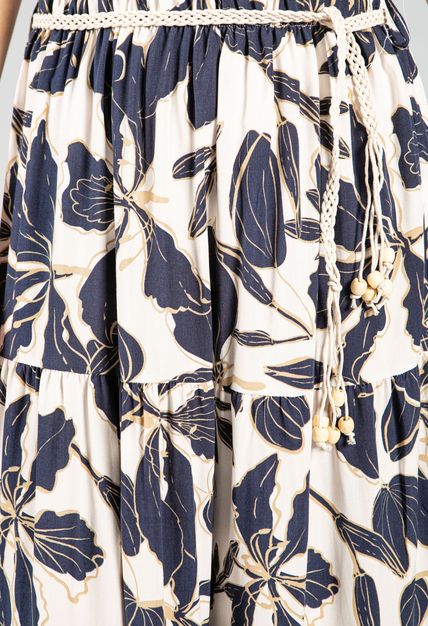 Abstract Leaf Print Skirt