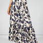 Abstract Leaf Print Skirt